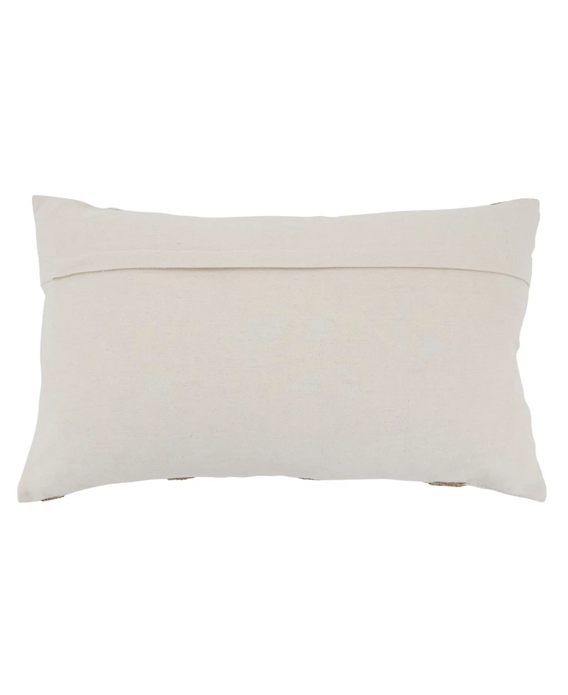 Saro Lifestyle Textured Jute Stripe Decorative Pillow