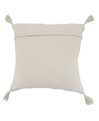 Saro Lifestyle Circle Stitch Decorative Pillow, 18" x 18"