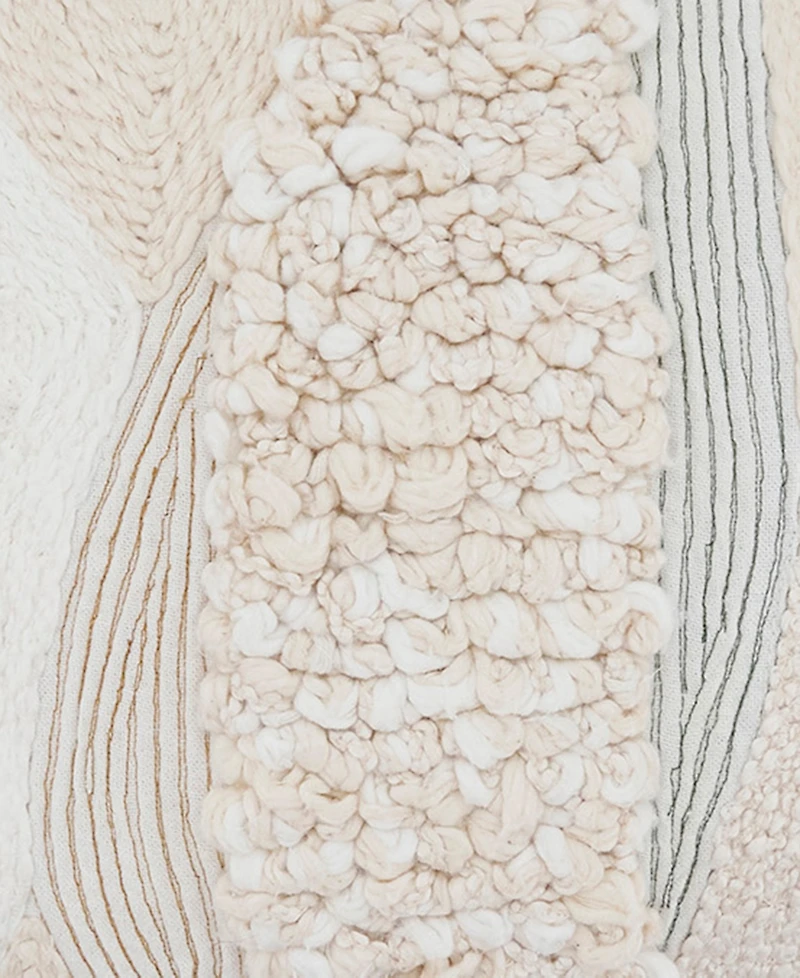 Saro Lifestyle Embroidered Stripe Decorative Pillow, 14" x 22"