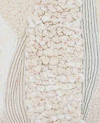 Saro Lifestyle Embroidered Stripe Decorative Pillow, 14" x 22"