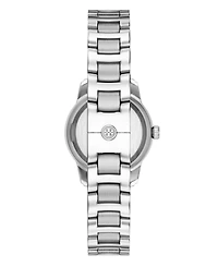 Tory Burch Women's The Miller Round Small Quartz Three-Hand Silver Stainless Steel Watch, 28mm