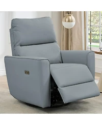 gaomon Power Recliner Swivel Rocking Glider Pu Leather Upholstered Nursery Chair