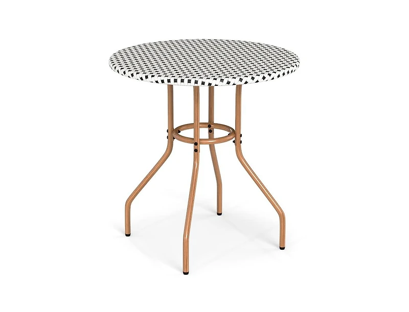 Slickblue 27.5 Inch Outdoor Bistro Table with Metal Frame