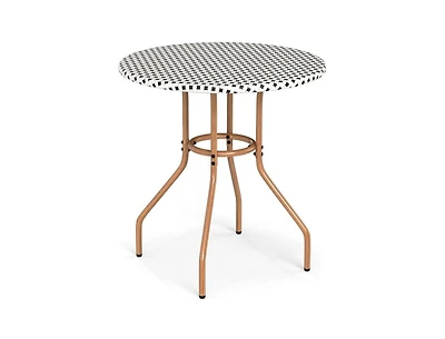 Slickblue 27.5 Inch Outdoor Bistro Table with Metal Frame