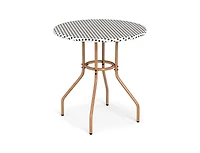 Slickblue 27.5 Inch Outdoor Bistro Table with Metal Frame
