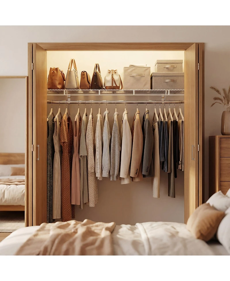 Sugift Wall Mounted Closet Shelves with Ventilated Wire Shelving