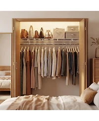 Sugift Wall Mounted Closet Shelves with Ventilated Wire Shelving