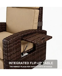 gaomon Outdoor Recliner Chair, Patio Reclining Chairs with Adjustable Backrest and Footrest