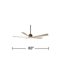 Casa Vieja 60" Casa Vieja Hex Oak Led Ceiling Fan with Remote