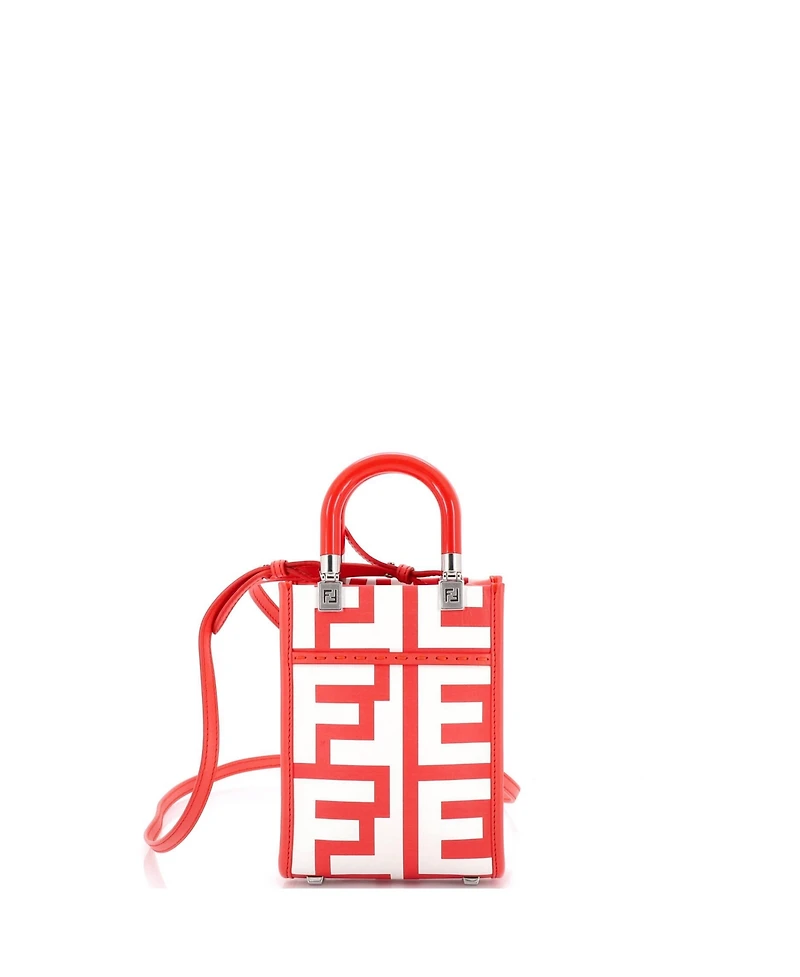 Pre-Owned Fendi Mini x Marc Jacobs Sunshine Shopper Tote Printed Leather