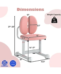 Sugift Kids Desk Chair with Double Back Support and Adjustable Height