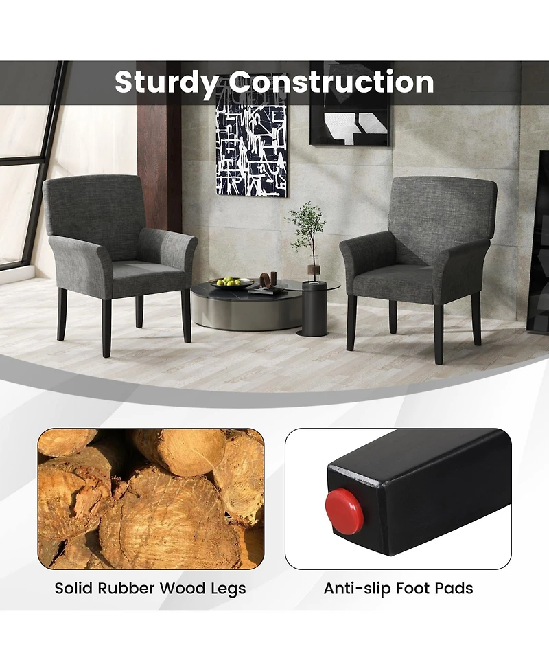 Sugift Executive Guest Chair with Armrests for Reception Areas