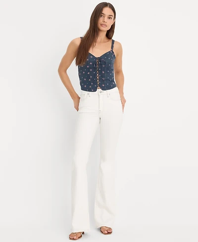 Good American Women's Mid-Rise Flared-Leg Jeans