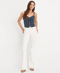Good American Women's Mid-Rise Flared-Leg Jeans
