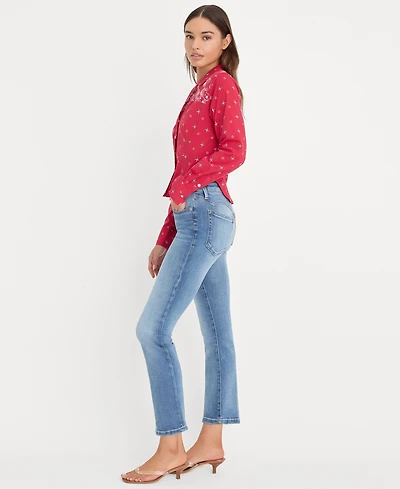 Good American Women's Mid-Rise Straight-Leg Jeans