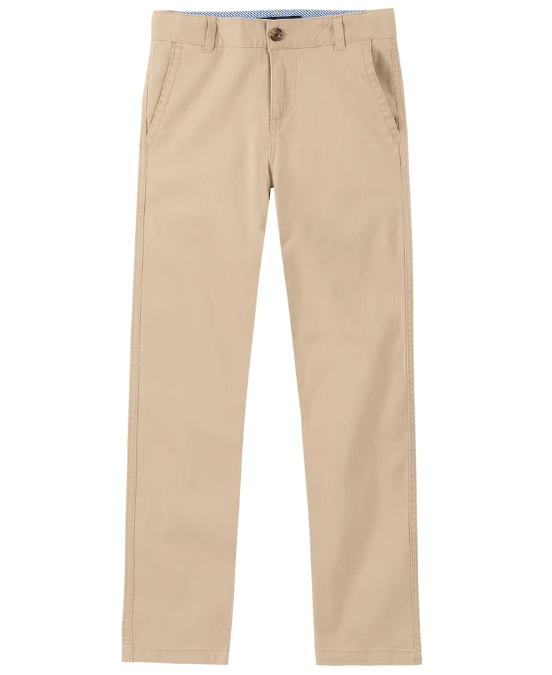 Tommy Hilfiger Big Boys Flat Front Stretch Chino Pant