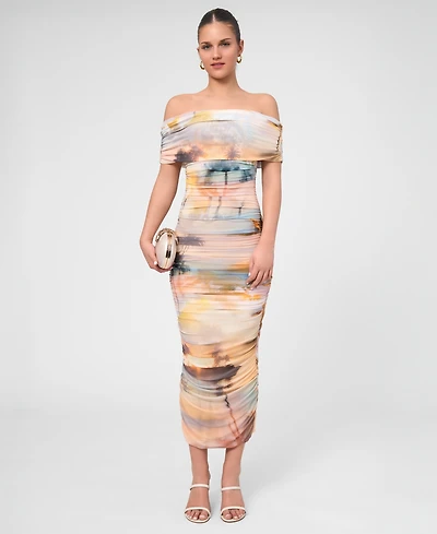 Rachel Roy Women's Abstract-Print Midi Dress