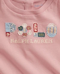 Polo Ralph Lauren Baby Girls' Patchwork-Logo Bubble Shortall