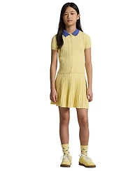 Polo Ralph Lauren Girls' 7-16 Mini-Cable Cardigan and Skirt, 2-Piece Set