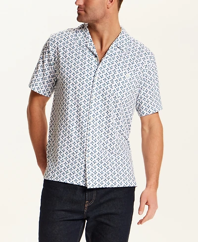 Vintage & Black Men's Short-Sleeve Print Shirt