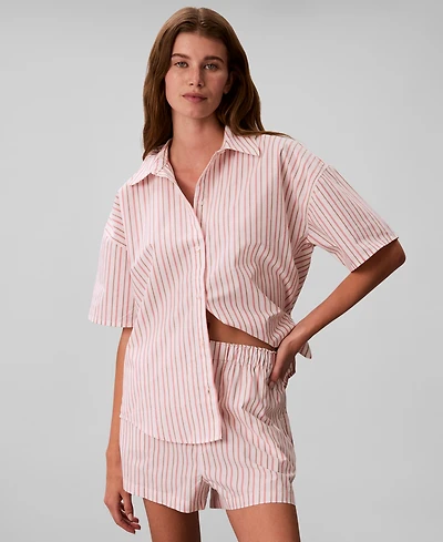 Calvin Klein Women's Striped Pull-On Shorts