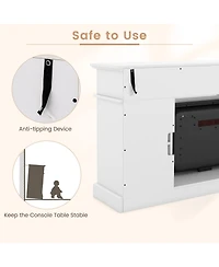 Sugift Fireplace Tv Stand for TVs up to 65 in with Cabinets and Remote