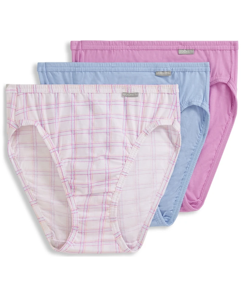 Jockey Elance French Cut 3 Pack Underwear 1485 1487, Extended Sizes