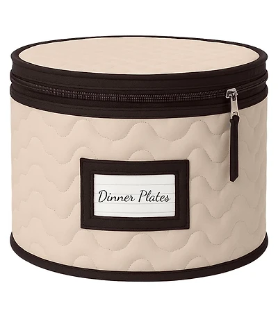 Florida Brands Quilted Microfiber China Organizer Box with Dividers - Protects and Organizes Up to 12 Pieces