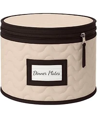 Florida Brands Quilted Microfiber China Organizer Box With Dividers Protects Organizes Up To 12 Pieces Ideal For Seasonal Dishware Protection