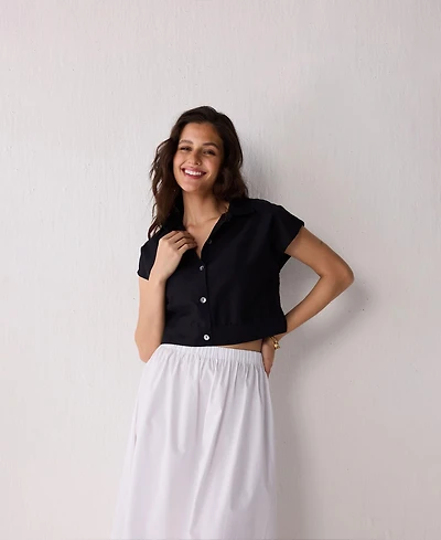 Reistor Women's Oversized Crop Shirt