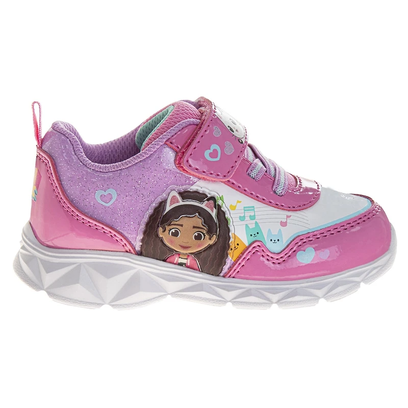 Gabby's Dollhouse Big Girls Light Up Fashion Sneakers.
