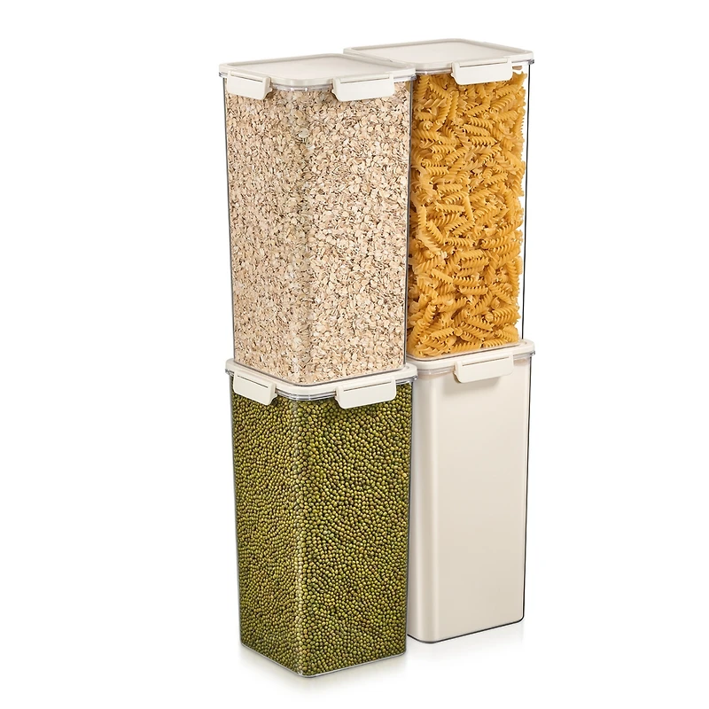 Sorbus Pack 6000ml/211.64oz Clear Stackable Airtight Food Storage Containers for Pantry, Rice, Pasta