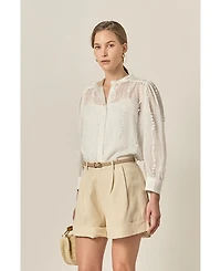 English Factory Women's Heart Trim Blouse