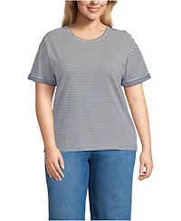 Lands' End Plus Oversized Supima Short Sleeve Crew Neck T-Shirt