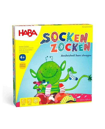 Haba Lucky Sock Matching and Memory Game for Kids 4 Year Olds and Up, Socken Zocken Family Games Kids and Adults