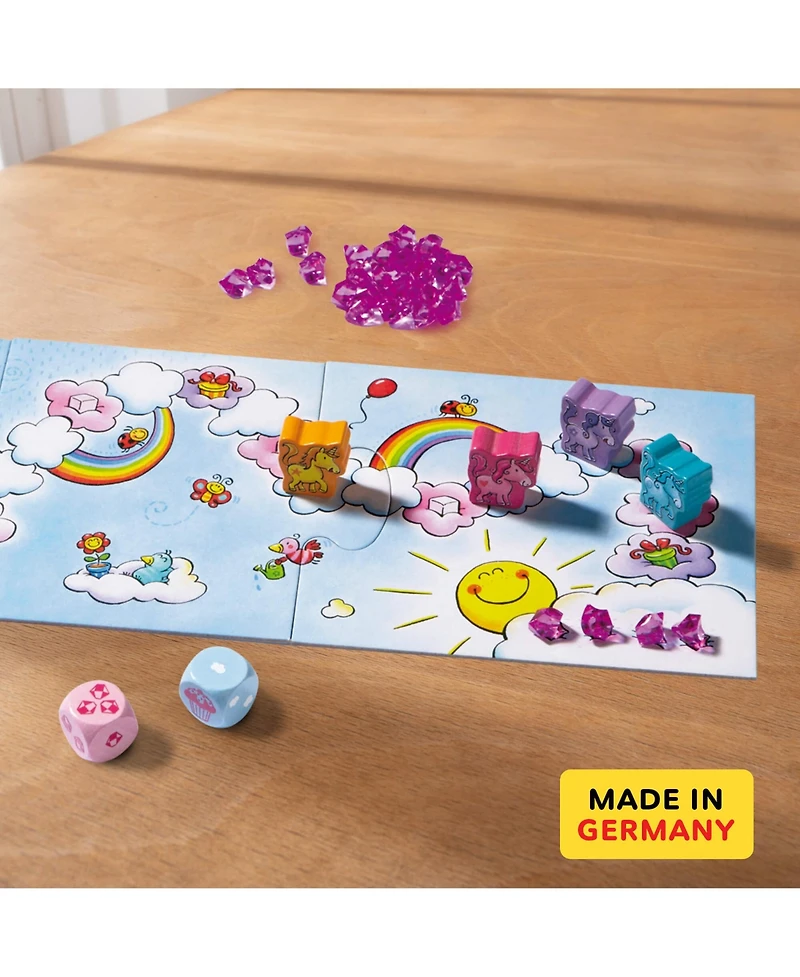 Haba Unicorn Glitterluck Cloud Crystals - A Sparkling Dice Games Competition, Children's Games and Unicorn Gifts for Ages 3+