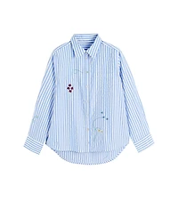 Chinti & Parker Women's Cotton Stripe Floral Shirt