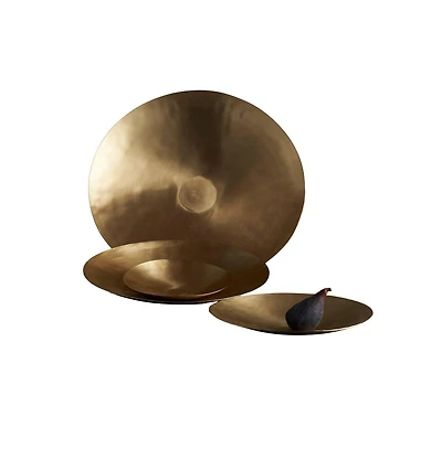 The Collective Home, Artisan Brass Plates Assorted - Set of 4