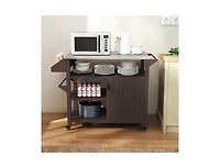 Slickblue Outdoor Grill Cart with Storage Cabinet and Shelves