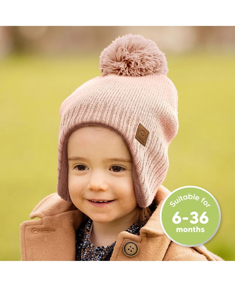 KeaBabies Muff Baby Beanie, Hat for Boys, Girls, Winter Hats Kids, Newborn, Infant, Toddler 0-36 months