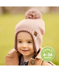 KeaBabies Muff Baby Beanie, Hat for Boys, Girls, Winter Hats Kids, Newborn, Infant, Toddler 0-36 months