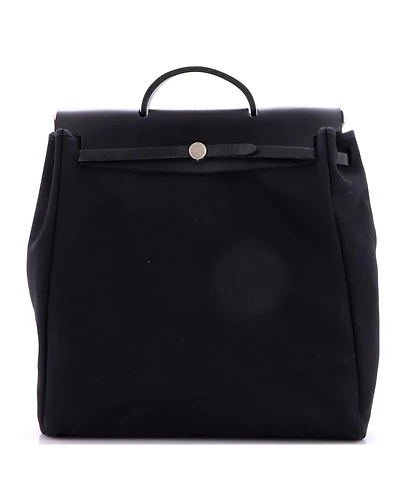 Pre-Owned HERMES Gm Herbag Toile and Leather