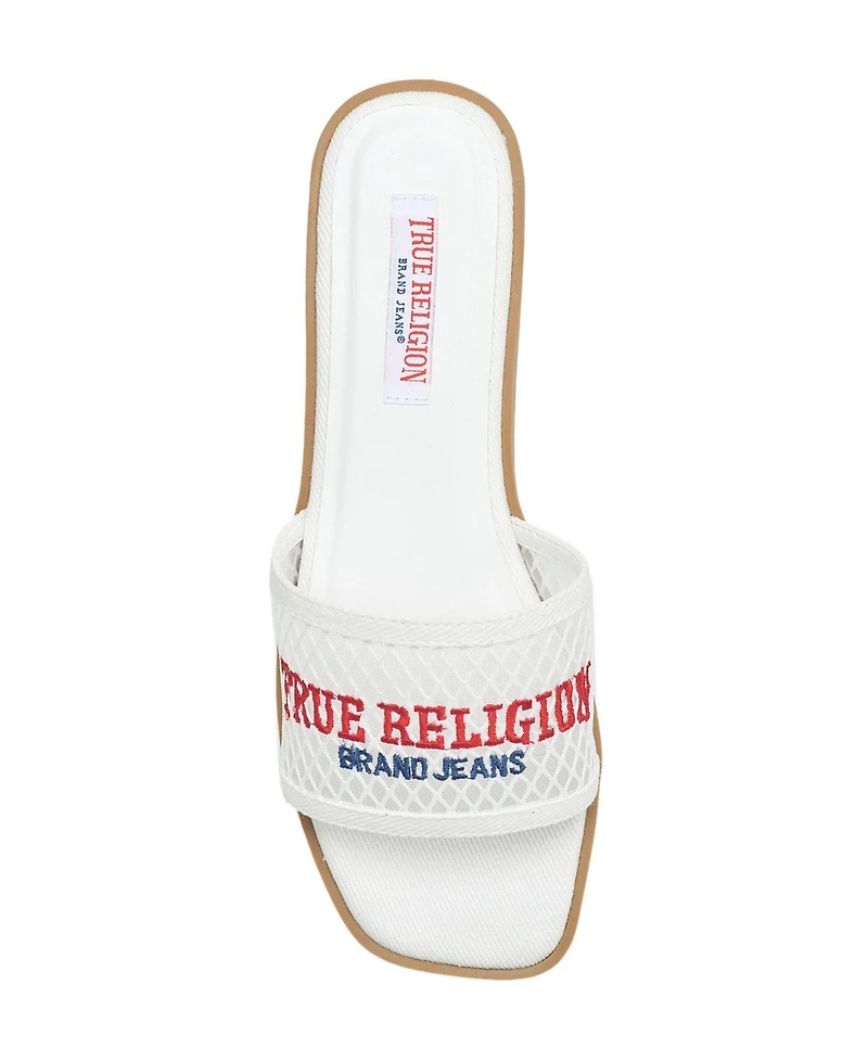 True Religion Women's Brat Mesh Slip on Sandal