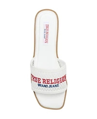 True Religion Women's Brat Mesh Slip on Sandal