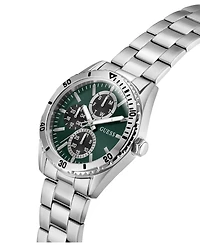 Guess Men's Silver-Tone Multi-Function Watch, 43mm