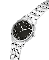Guess Men's Silver-Tone Analog Watch, 40mm