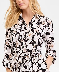 I.n.c. International Concepts Women's Printed Button-Front Maxi Dress, Macy's Exclusive