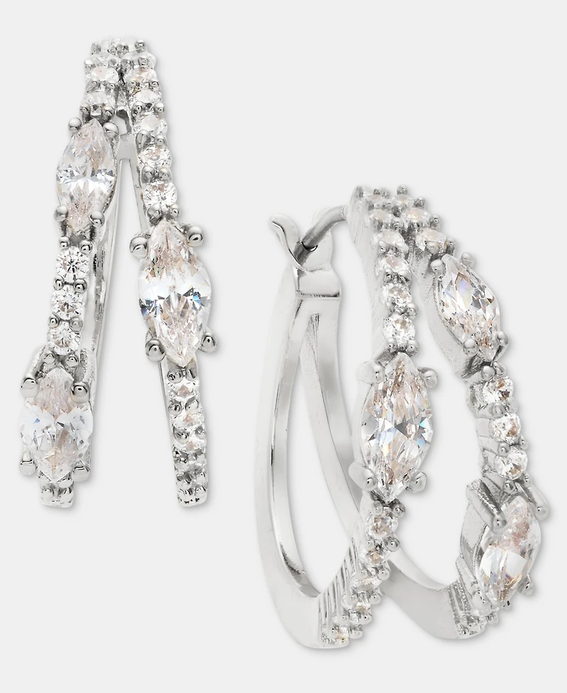 Givenchy Cubic Zirconia Split Hoop Earrings
