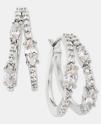 Givenchy Cubic Zirconia Split Hoop Earrings