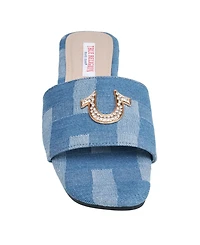 True Religion Women's Mona Bling Logo Single Band Sandal